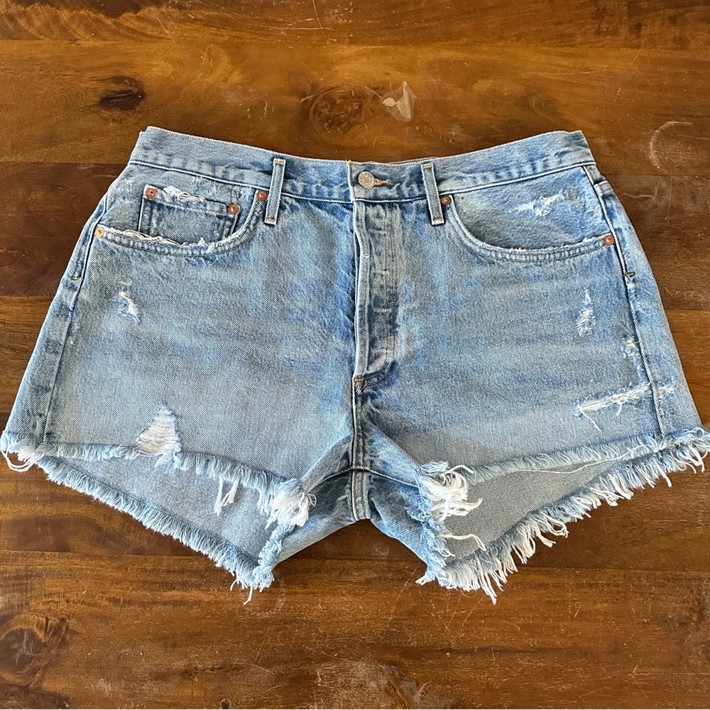 Agolde Parker cut off denim jean shorts in swapmeet size 32 NWT